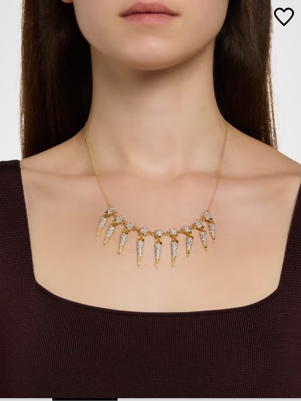 Alexis Bittar Solanales Crystal Spear Fringe Necklace